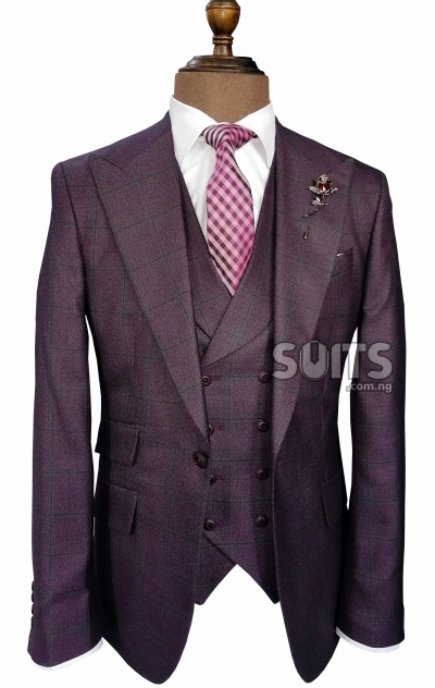 Woolish Burgundy 3piece Suit