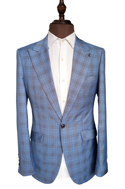 Turquoise blue, Navy blue & Maroon draft Blazer