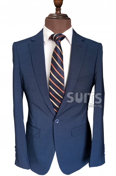 Plain light Navyblue business Suit by Pabbucci