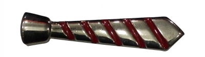 Silver Red Tie design Tie-tack