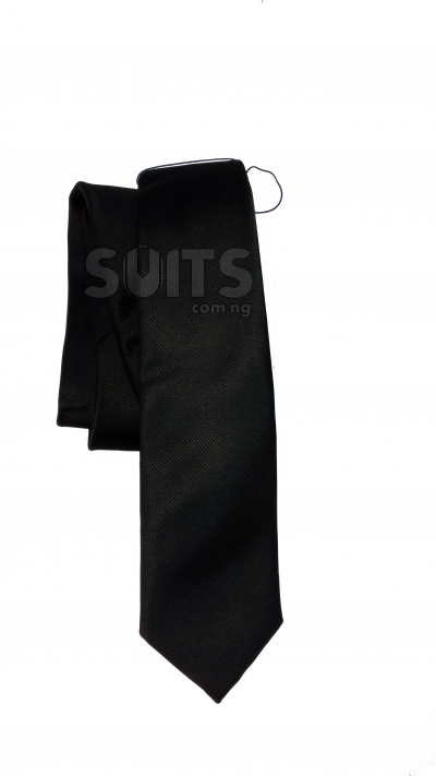 Plain Black Silt Tie - Medium & Large Sizes