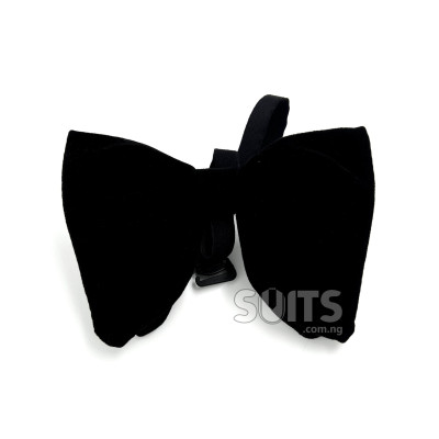 Black velvet butterfly bow Tie