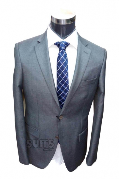 Plain woolish grey suit by Emilio Pignatelli