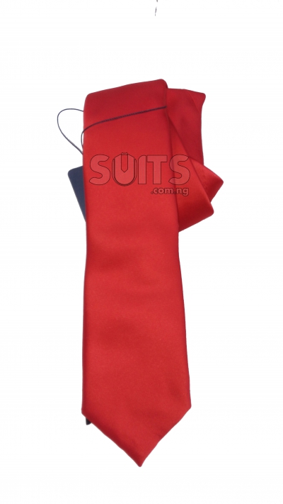Plain Red Silk Tie - Medium & Large Sizes